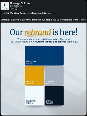 Romega LinkedIn post about hiring strategies