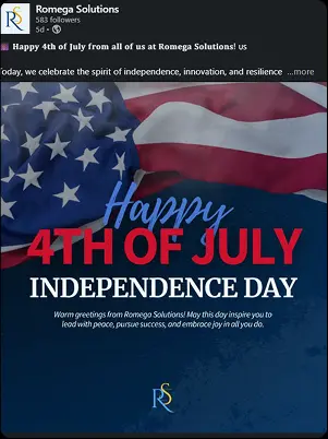 Romega LinkedIn post about industry trends