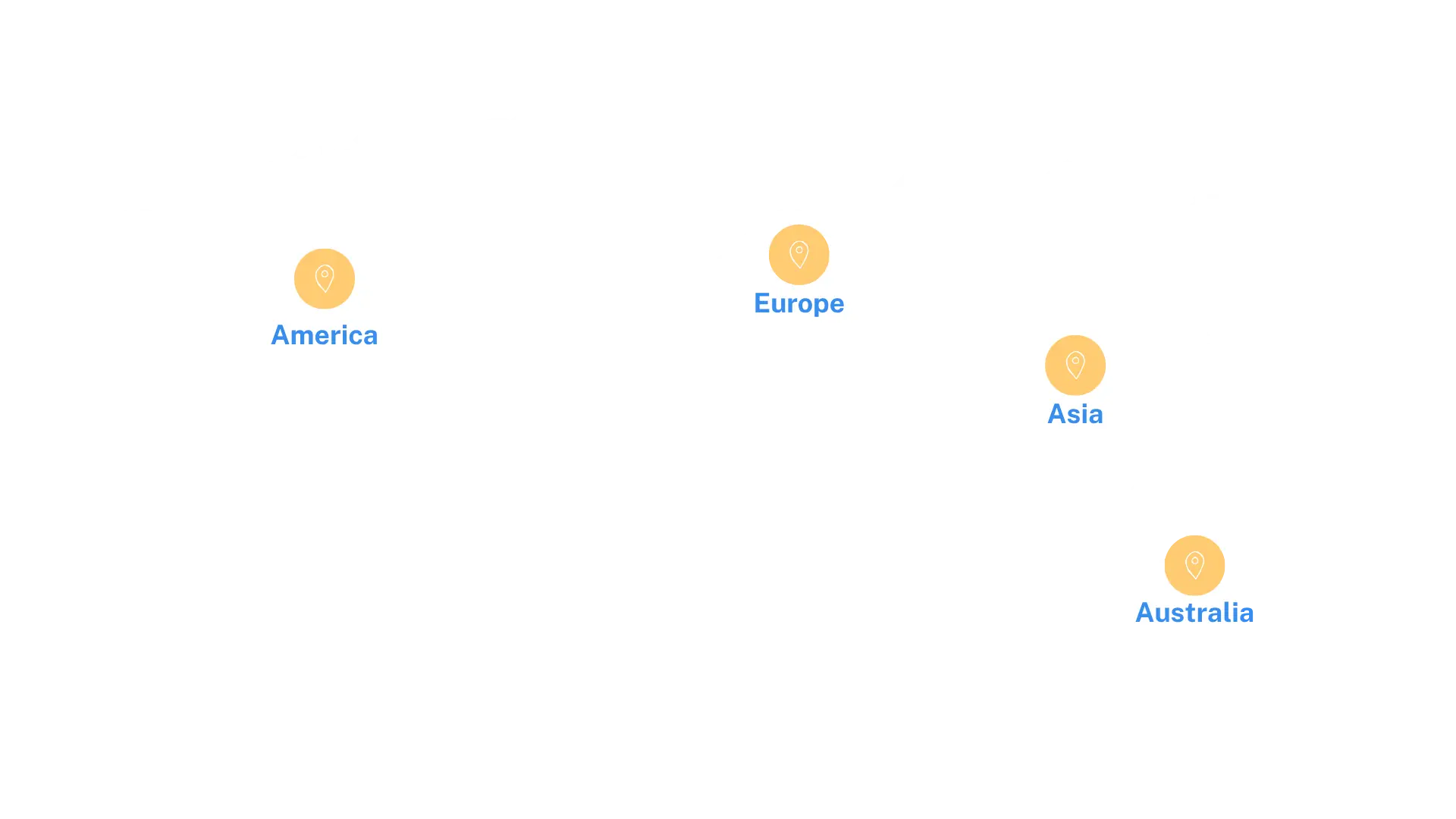 World map showing Romega partner regions